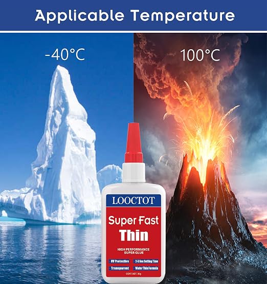 LOOCTOT 60g Thin Super Glue Dries Super Fast Premium CA Glue - Image 4