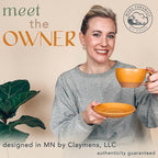 Mora Ceramic Latte Art Mug With Saucer - 10.5 oz, Round Bottom For Perfect Pours - Cafe Cups for Cappuccino, Espresso, Coffee, Tea etc - Porcelain Set for Baristas, Great Gift - Pumpkin Orange