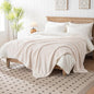 60x80 Inch Beige Twin Blanket by LUSSENAHOME