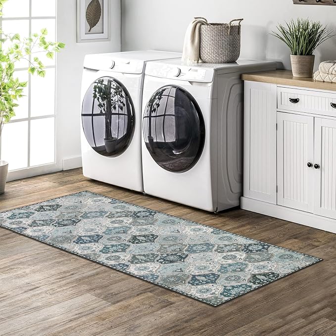 Lahome Moroccan Kitchen Runner Rug, 2x5 Washable Hallway Runner Non Slip | - Image 5