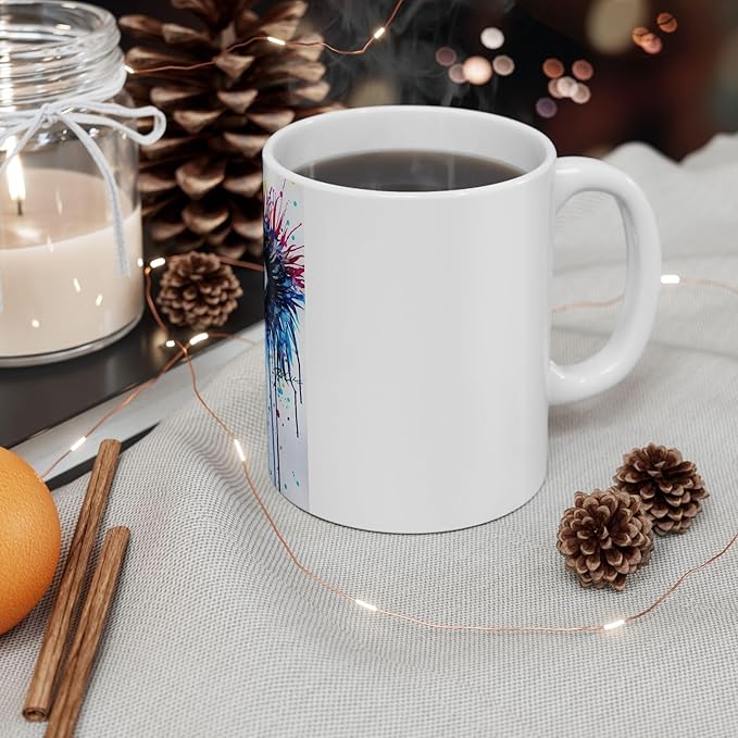 11 OZ Novelty Coffee Mug – Eye-Catching Colorful Design – Fun Ceramic Cup for Coffee, Tea, or Cocoa – Unique Christmas Gift for Friends, Family, Coworkers & Coffee Lovers