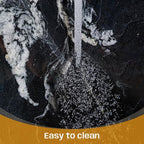 Marble Cutting Board For Kitchen, Pastry Board, Black Marble Slab Gift With Non-Slip Feets, 16x16 Inch, Pack Of 1 Piece