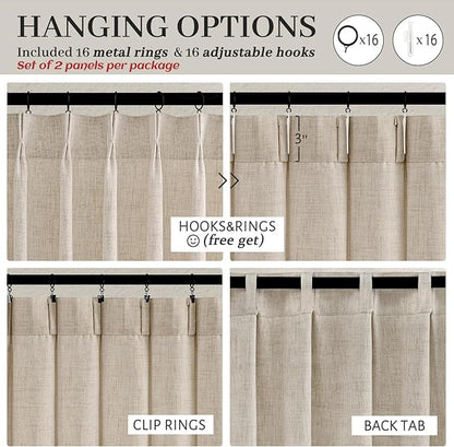 Pinch Pleat Semi Sheer Curtains 84 Inches Long - Image 4