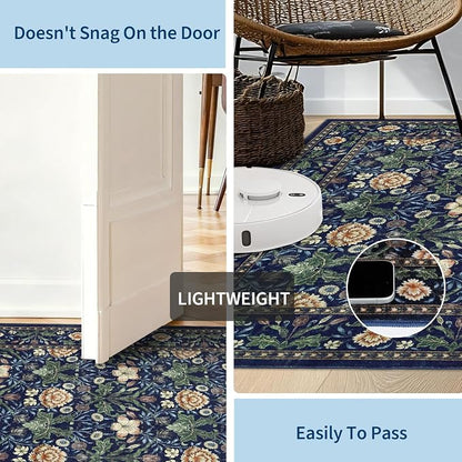 GarveeHome Small Navy Entryway Rug, 2x3 Washable Front Door Rug Indoor Entrance - Image 5