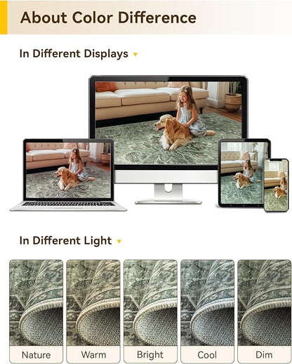 RELEANY Washable Area Rug, Runner 2'6"x8', Water Repellent, Pet Friendly - Image 7