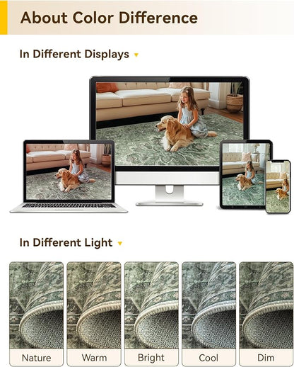 RELEANY Washable Area Rug, Runner 2'x5', Water Repellent, Pet Friendly - Image 8