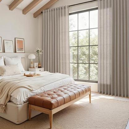 Stone Beige Linen Curtains 96 Inches Long - Image 7