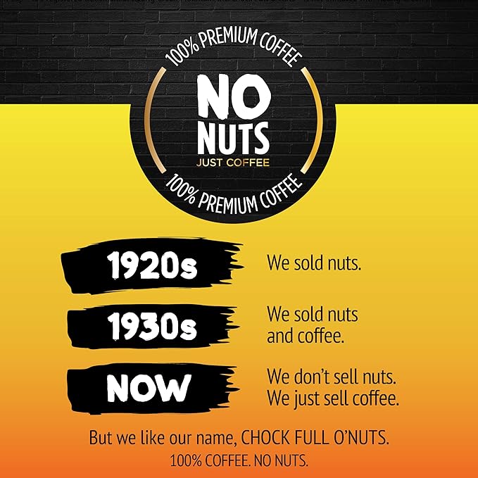 Chock Full o’Nuts Donut Shop Roast, Medium Roast Ground Coffee – Gourmet Arabica Coffee Beans – Smooth, Full-Bodied and Rich Coffee (23 Oz. Can)
