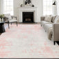 5x8 Area Rug Living Room: Modern Washable Soft Carpet Pink White | by FXRHLP