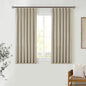 Burlywood Birch Pleated 100% Blackout Linen 45 Inch Curtains by Twodrapes