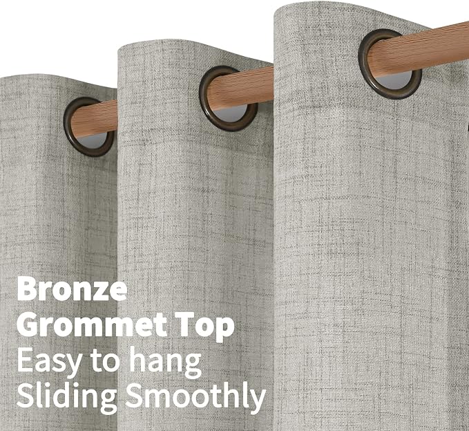 YoungsTex 72 Inches Long Light Grey Curtains - Image 5