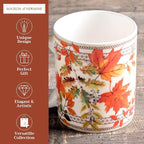 Maison d' Hermine Coffee Mug with Handles Fine Bone China Mugs Pack of One Tea Cups for Hot Beverages Cappuccino Latte Home Restaurant Office Perfect for Gift (Amarante - Automne, 15 Ounce)