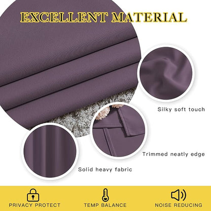 NICETOWN Plum Curtains for Living Room 84 inches Long - Image 3