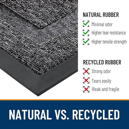 OLANLY Half Circle Front Door Mat Outside 71x23 All-Season Rubber Doormat | - Image 3