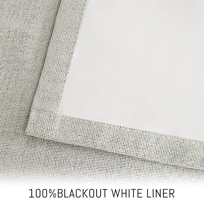Yakamok Cream Linen Textured Curtains 72 Inches Long - Image 3