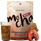 Mushroom Mocha, 10 Mushrooms Blend Mocha Coffee, MCT and Cocoa Powder | Adaptogenic Superfood for Focus, Immunity & Gut Health | Vegan, Gluten-Free, Non-GMO | 8.5 Oz