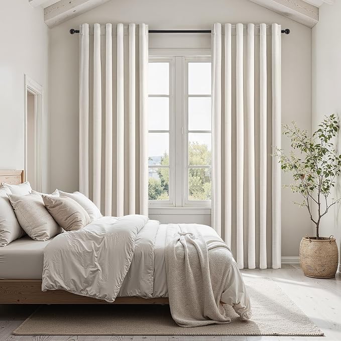 92 Inches Long Blackout Curtains by Topfinel