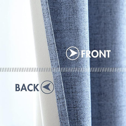 MIULEE 100% Blackout Linen Curtains - Image 6