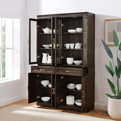 Crosley Furniture Stanton 2-Piece Glass Door Kitchen Storage Pantry Cabinet - Image 8