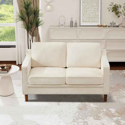 Kingfun 56" Chenille Sofa, Loveseat Couch, Mid Century Modern Love Seat Couches - Image 3