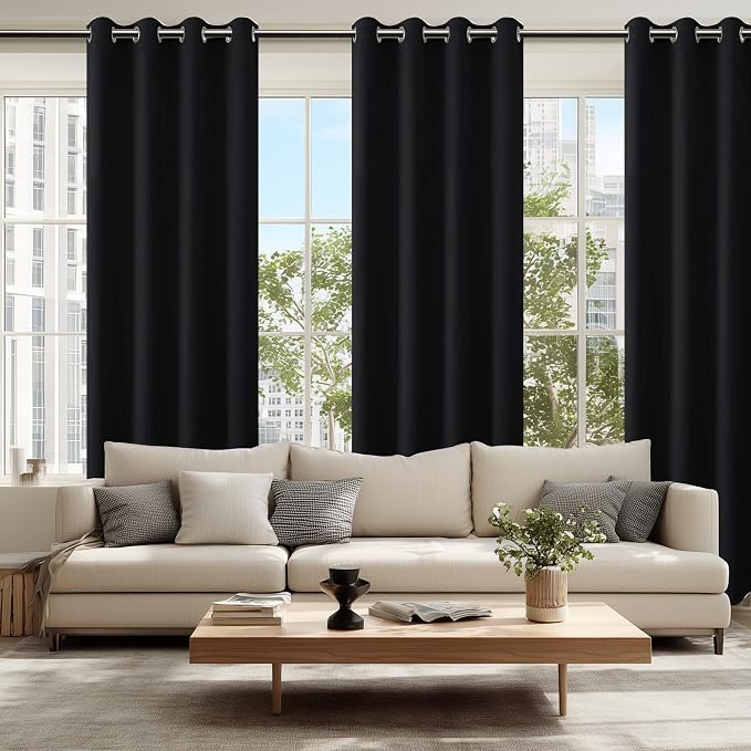 Blackout Curtains for Bedroom, 52 x 96 Inches Long, 2 Panels, Window Curtains - Image 6