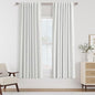 White 100% Blackout Linen Curtains 52 Inch Wide by 62 Inch by Guken