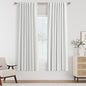 White 100% Blackout Linen Curtains 52 Inch Wide by 68 Inch by Guken