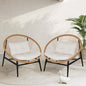 Grand patio Oversized Outdoor Chairs Set of 2, Wicker Patio Chairs by GrandPatio