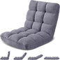 Folding Floor Gaming Chair 14-Poistion Cushioned Adjustable Floor Lazy Sofa by Avocahom