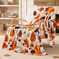 BEDELITE Fleece Blanket Soft Plush Fall Twin Size Autumn Pumpkin 60"x80" | by BEDELITE