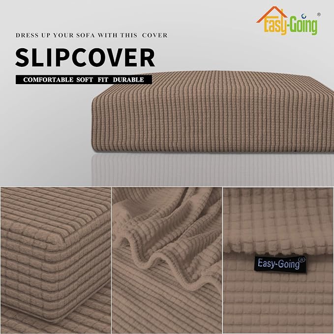 Easy-Going Stretch 1 Piece Couch Cushion Cover - Image 3