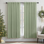 Light Sage Curtains 63 Inch Length by Pitalk