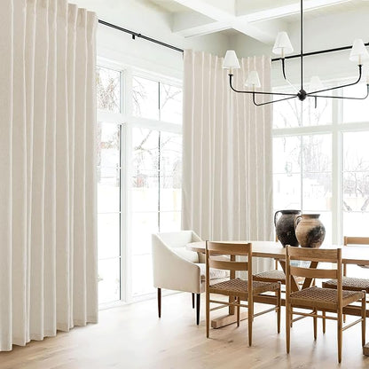 RYB HOME Linen Semi Sheer Curtains - Image 3