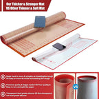 Silicone Pastry Mat 34X26 Inch Nonstick Baking Mat with Measurement, Perfect for Dough Mat, Pastry Board, Kitchen Counter Mat, For Dough, Pie Crust, Fondant, Pasta/Pizza, Red
