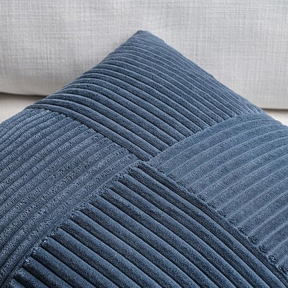 Fancy Homi 2 Packs Dusty Blue Lumbar Decorative Throw Pillow Covers 12x20 Inch - Image 3