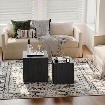 Nesting Coffee Table Set of 2, Modern Coffee Table and End Table Sets, Small - Image 7