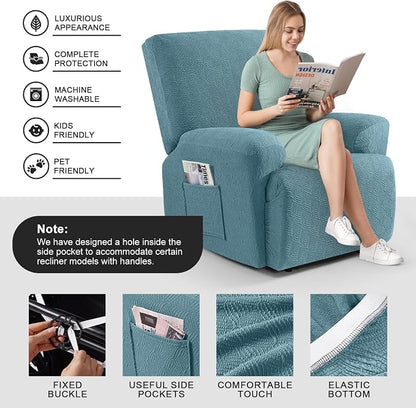 Timeles Recliner Covers Recliner Chair Covers Reclining Couch Covers Sofa - Image 3