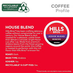 Hills Bros. House Blend Keurig K-Cup Pods for Keurig Brewers – Dark Roast Premium Arabica Blend, Kosher – 1 Pack of 12 Single Serve Pods