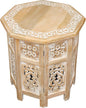 Side Tables– Hand Carved Vintage Boho Folding End Tables by TheWoodenTown