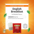 Twinings English Breakfast Black Tea Individually Wrapped Bags, 20 Count (Pack of 6), Flavourful, Robust, Caffeinated, Enjoy Hot or Iced, 120 Teabags