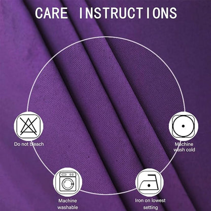 Blackout Curtains 52 x 90 Inch Long Purple Curtains Set of 2 Panels Room - Image 4