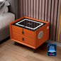 Smart Bedroom Nightstand with Fingerprint Lock and Adjustable LED Lights by Unknown