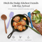 GIR: Get It Right Spatula Set for Cooking - 5-Piece Mediterranean Color - Heat Resistant to 425°F & No-Scratch on Nonstick Cookware - Dishwasher-Friendly Cooking Utensils & Silicone Spatulas