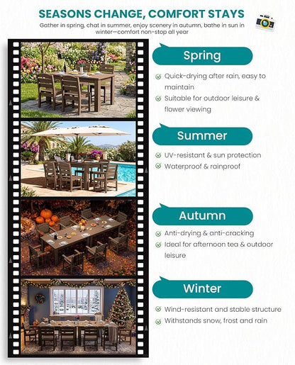 SERWALL HDPE Dining Set for 10 – 2 Tables, 8 Armless + 2 Armchairs. Includes 10 - Image 8