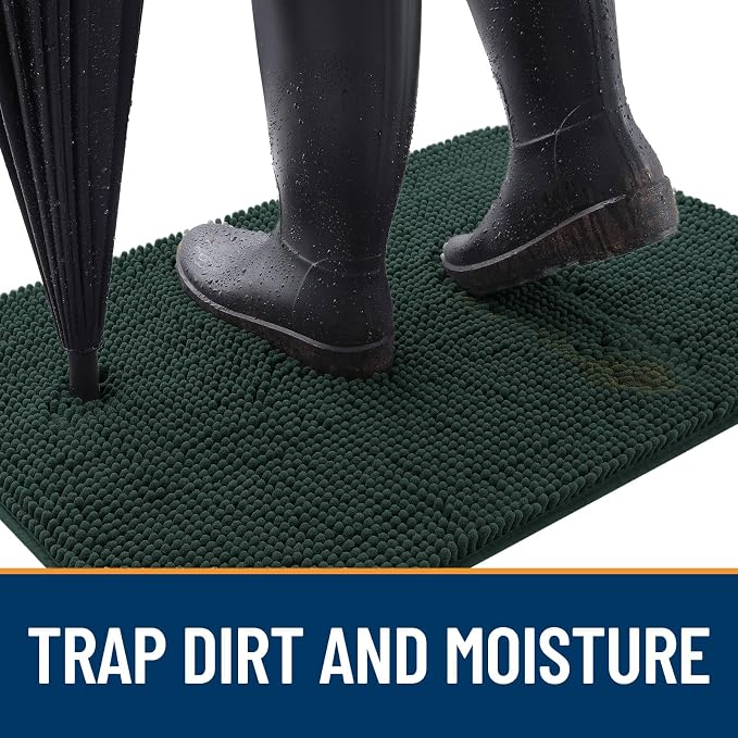 OLANLY Dog Door Mat for Muddy Paws 70x24, Super Absorbent Chenille Mud Mat | - Image 2