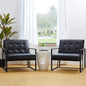 Glitzhome Mid Century Modern Accent Chairs Set of 2, Modern Living Room Chairs by Glitzhome