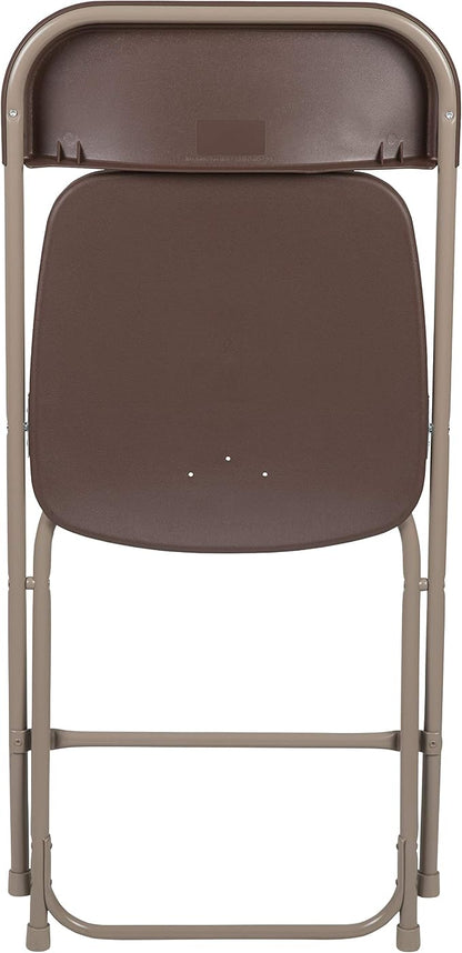 Flash Furniture Hercules Series Plastic Folding Chair Brown - Image 16