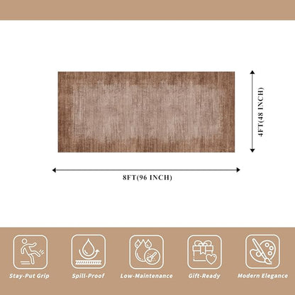 4x8 Washable Indoor Entryway Rug Non-Slip Rubber Backed Floor Mat - Image 2