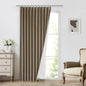 Vision Home Brown Pinch Pleated Full Blackout Curtains Linen Blended 60 inch by VisionHome