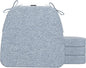 AAAAAcessories D-Shaped Chair Cushions, Machine-Washable Cover, Light Blue by AAAAAcessories